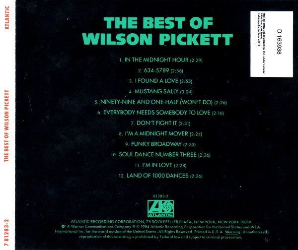 Wilson Pickett : The Best Of Wilson Pickett (CD, Comp, Club)