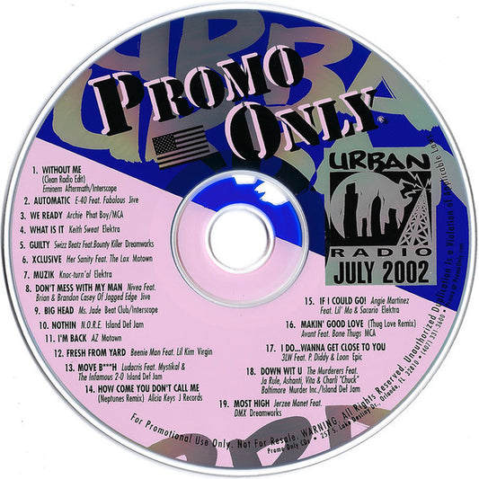 Various : Promo Only Urban Radio: July 2002 (CD, Comp, Promo)