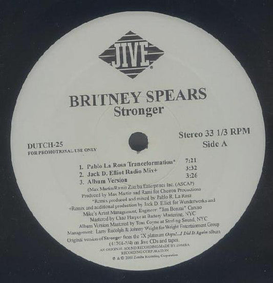 Britney Spears : Stronger (12", Promo)