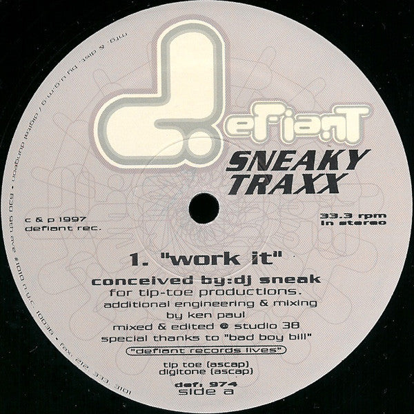 DJ Sneak : Sneaky Traxx (12")