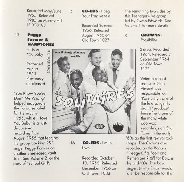 Various : Old Town Doo Wop Volume 3 (CD, Comp, Mono)