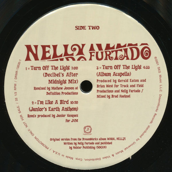 Nelly Furtado : Turn Off The Light (12", Promo)