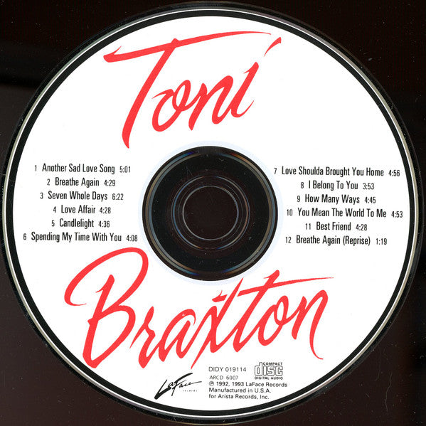 Toni Braxton : Toni Braxton (CD, Album, Club, RE, Son)