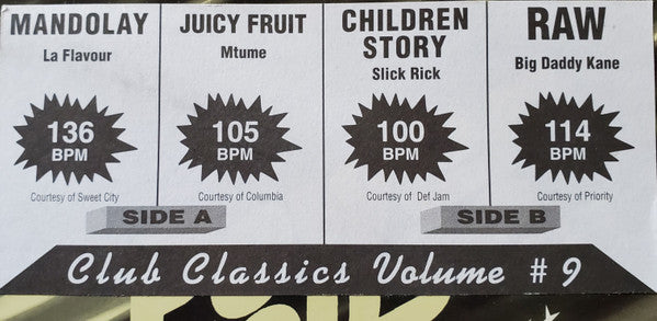Various : Club Classics Volume 9 (2x12", Comp, Promo)