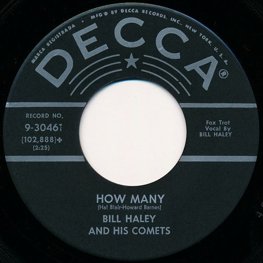 Bill Haley And His Comets : Rock The Joint / How Many (7", Glo)