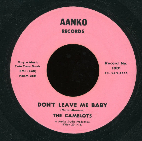 The Camelots : Your Way / Don't Leave Me Baby (7")