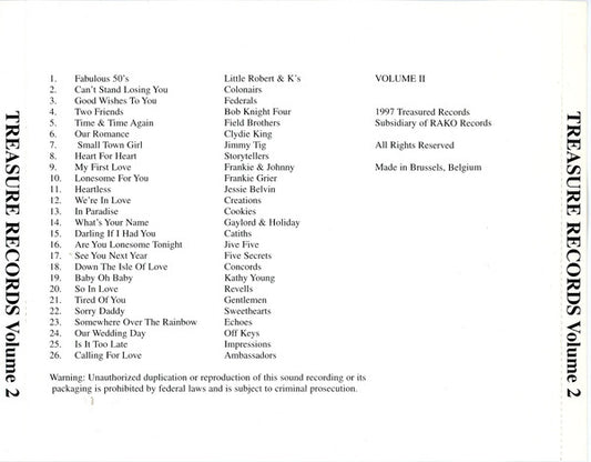 Various : Treasure Records Volume 2 (CD, Comp)