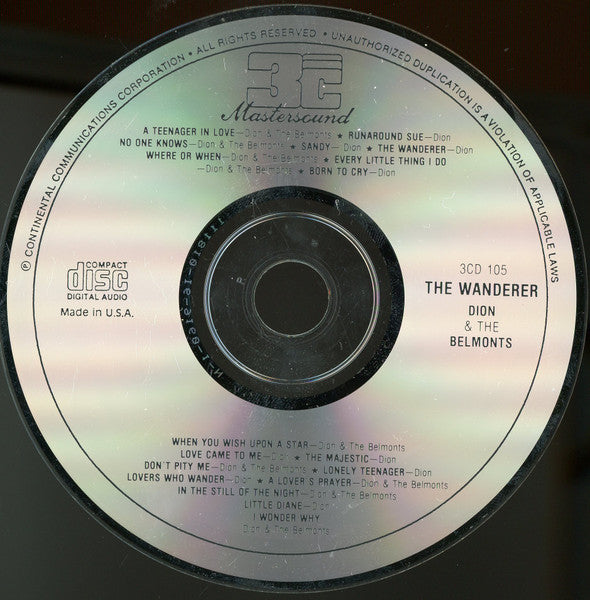 Dion (3), Dion & The Belmonts : The Wanderer: 18 Original Hit Recordings By Dion And Dion And The Belmonts 1958-1963 (CD, Comp, Mono)