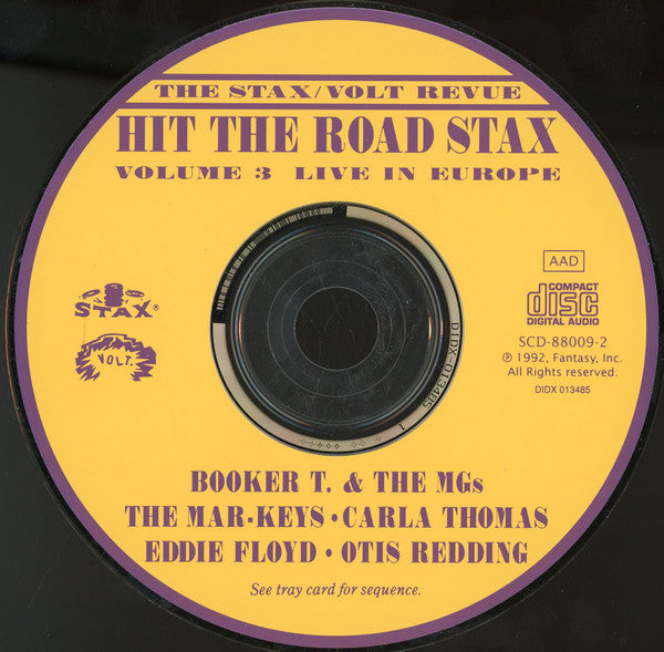 Various : The Stax/Volt Revue Hit The Road Stax Volume 3 Live In Europe (CD, Album)