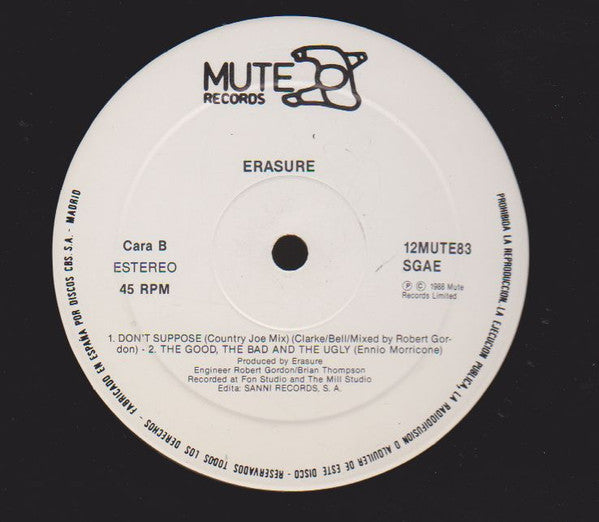 Erasure : Chains Of Love (The Foghorn Mix) (12", Single)