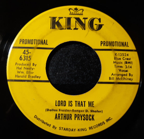 Arthur Prysock : My Home Is No Home Without You / Lord Is That Me (7", Single, Promo)