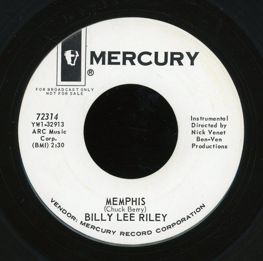 Billy Lee Riley : Bo Diddley / Memphis (7", Promo)