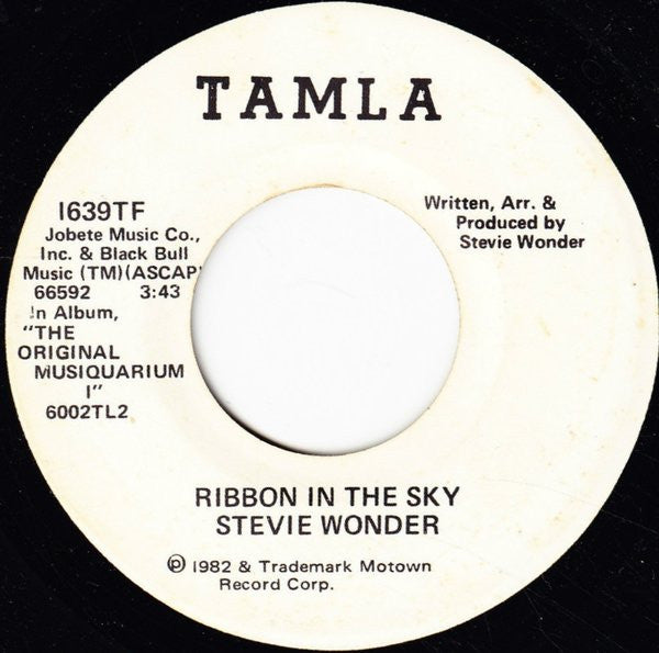 Stevie Wonder : Ribbon In The Sky (7", Promo)