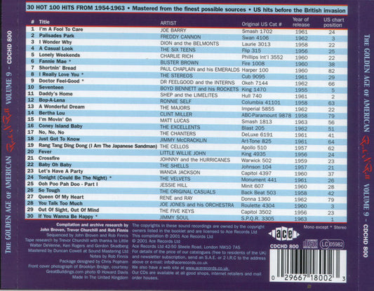 Various : The Golden Age Of American Rock 'n' Roll Volume 9 (CD, Comp)