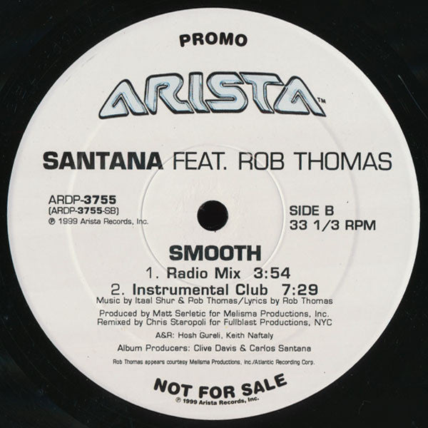 Santana Feat. Rob Thomas : Smooth (12", Promo)