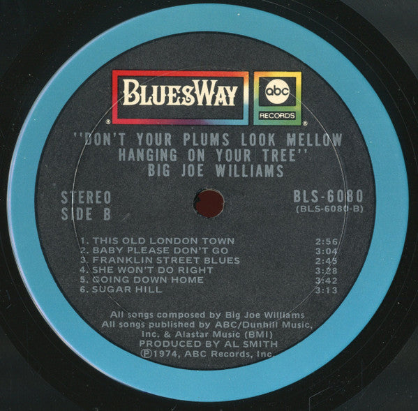 Big Joe Williams : Don't Your Plums Look Mellow Hanging On Your Tree (LP, Album)