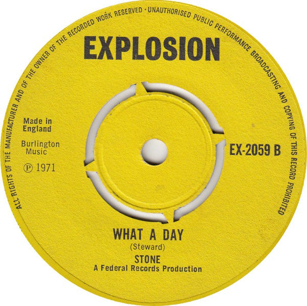 Carl Dawkins / Stone (5) : Make It Great / What A Day (7", Single)
