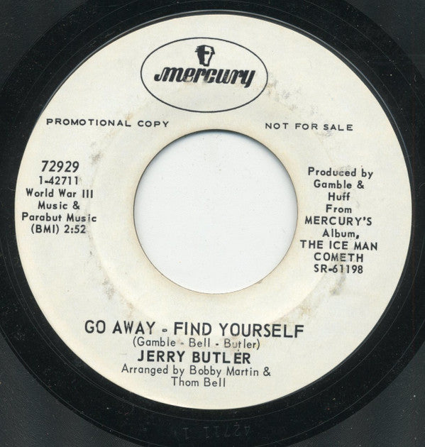Jerry Butler : Moody Woman (7", Promo, Styrene)
