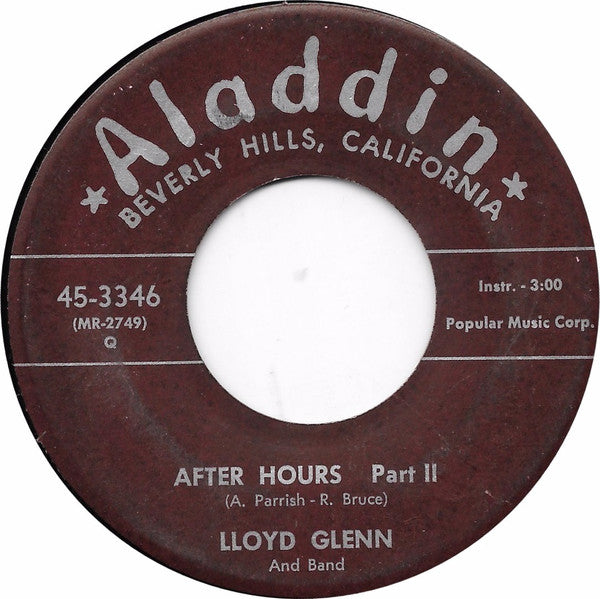 Lloyd Glenn And Band : After Hours (7", Single)