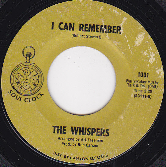 The Whispers : Planets Of Life / I Can Remember (7", Single, Mono, Styrene, Mon)