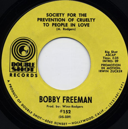 Bobby Freeman : Do You Wanna Dance, 1970 (7", Styrene, All)