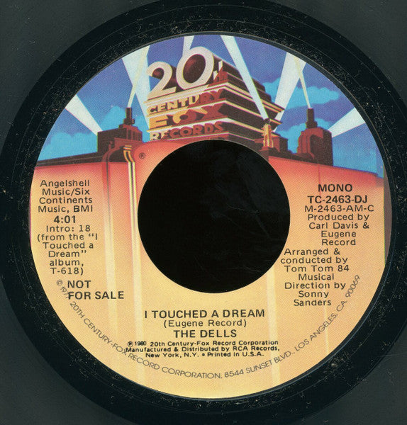 The Dells : I Touched A Dream (7", Promo, Styrene)