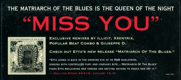 Etta James : Miss You (12", Promo)