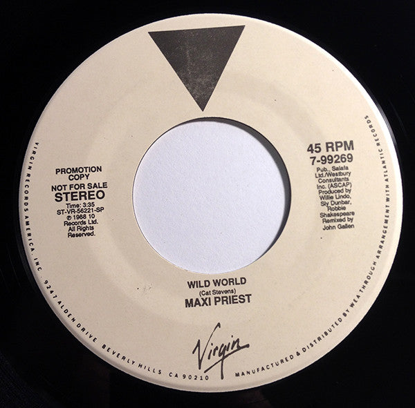 Maxi Priest : Wild World (7", Single, Promo)