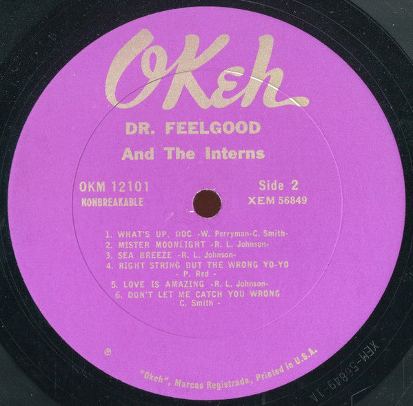 Dr. Feelgood & The Interns : Dr. Feelgood And The Interns (LP, Album, Mono)
