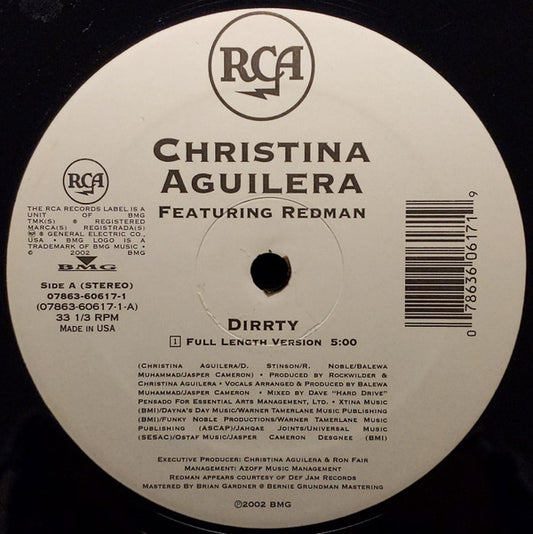 Christina Aguilera Featuring Redman : Dirrty (12")