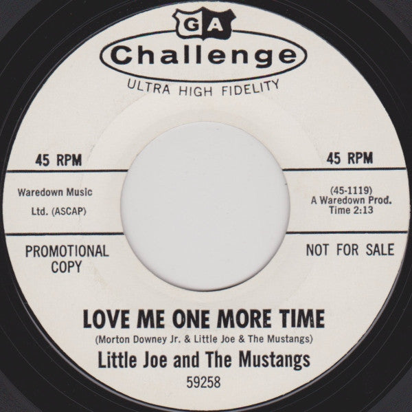 Little Joe & The Mustangs : I Dig You Baby / Love Me One More Time (7", Promo, Styrene)