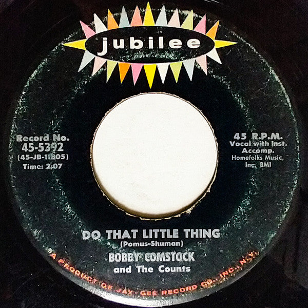 Bobby Comstock & The Counts : Bony Moronie (7")
