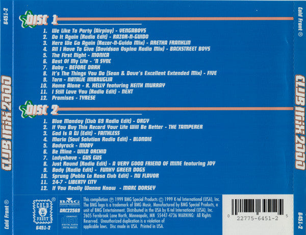 Various : Club Mix 2000 (2xCD, Mixed)