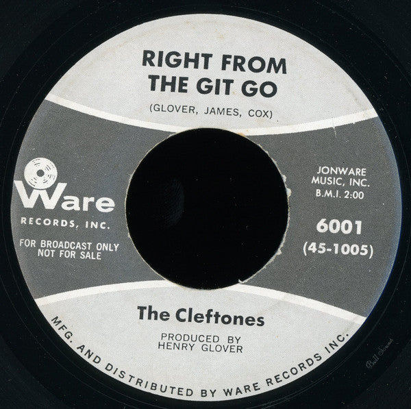 The Cleftones : He's Forgotten You / Right From The Git Go (7", Promo)