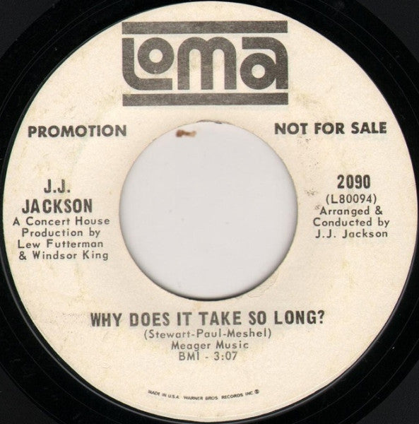 J.J. Jackson : Down, But Not Out / Why Does It Take So Long? (7", Promo, Styrene)