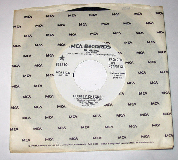 Chubby Checker : Running (7", Single, Promo)