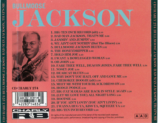 Bull Moose Jackson : Badman Jackson That's Me (CD, Comp)
