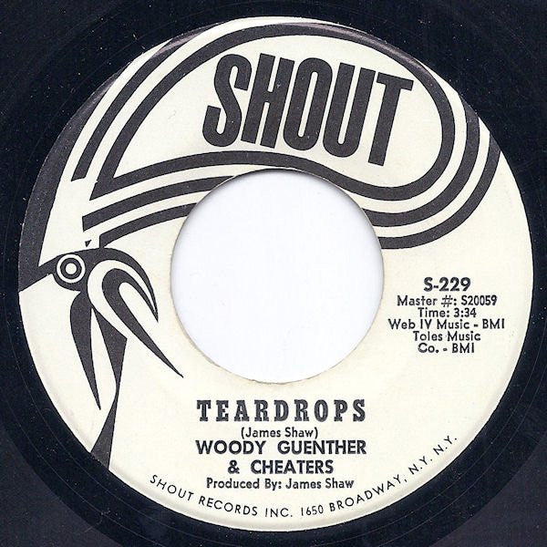 Woody Guenther & Cheaters (2) : Bang Dangin' Time / Teardrops (7", Promo)