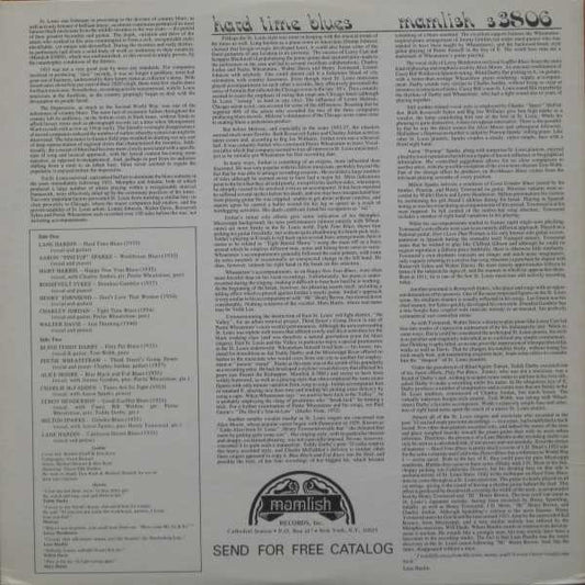 Various : Hard Time Blues - St. Louis 1933-1940 (LP, Comp, Mono)