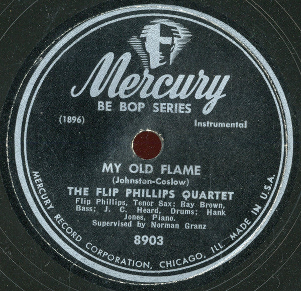 The Flip Phillips-Howard McGhee Boptet / Flip Phillips Quartet : Znarg Blues / My Old Flame (Shellac, 10")