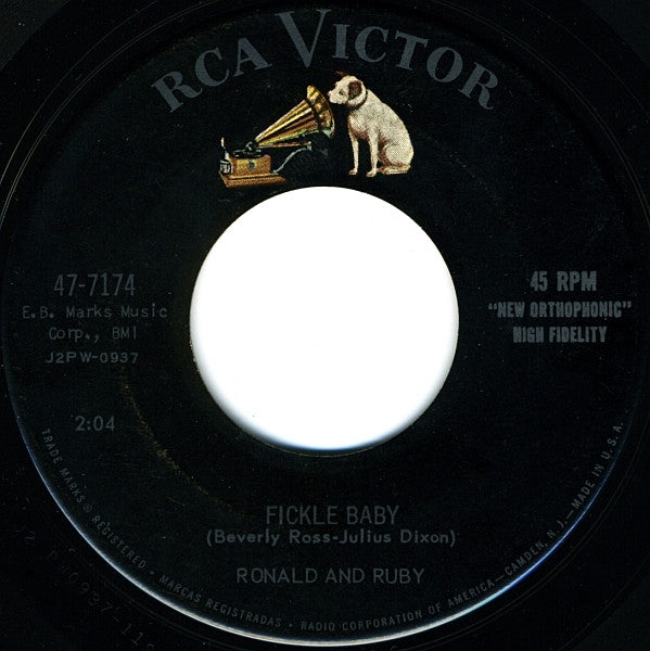 Ronald & Ruby : Lollipop / Fickle Baby (7", Single, Ind)