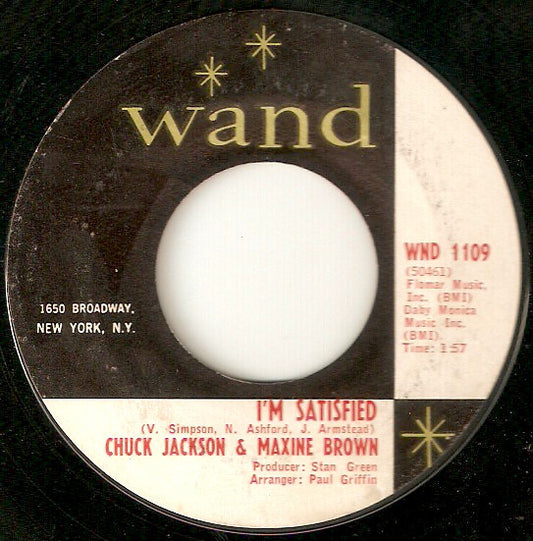 Chuck Jackson & Maxine Brown : Please Don't Hurt Me / I'm Satisfied (7", Single, Styrene)