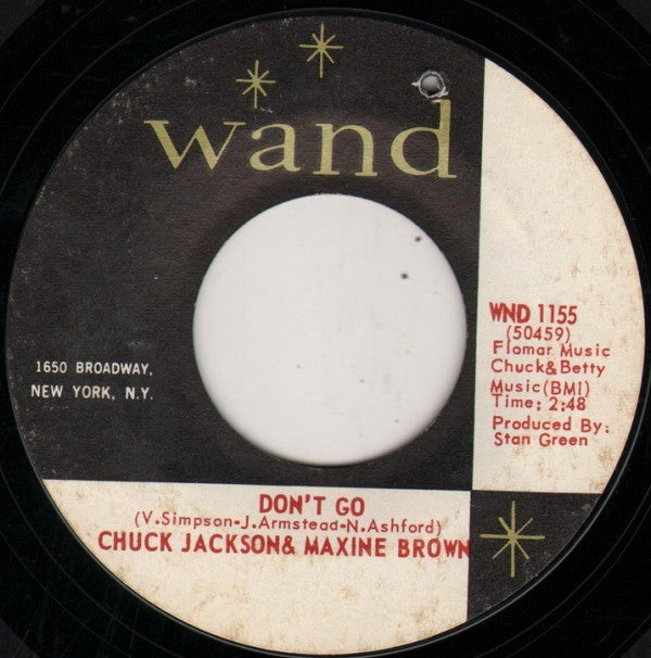 Chuck Jackson & Maxine Brown : Daddy's Home / Don't Go (7", Single, Styrene)