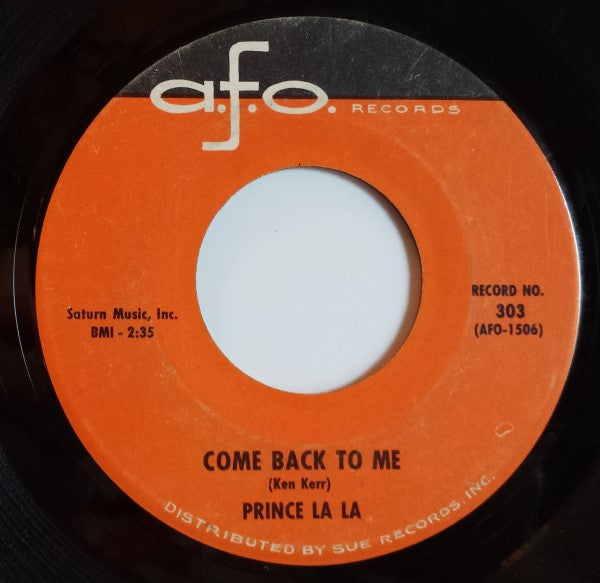 Prince La La : Gettin' Married Soon / Come Back To Me (7", Single)