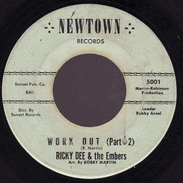 Ricky Dee & The Embers : Work Out (7")