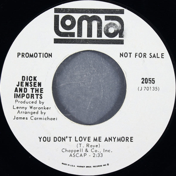 Dick Jensen And The Imports : Mr. Pitiful (7", Single, Promo, Styrene)