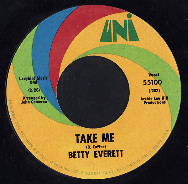 Betty Everett : There'll Come A Time / Take Me (7", Single)
