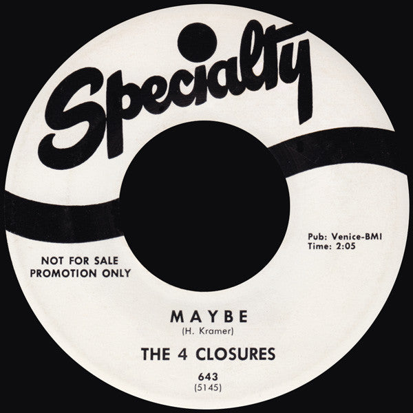 The 4 Closures : Rock-A My Soul (7", Single, Promo)