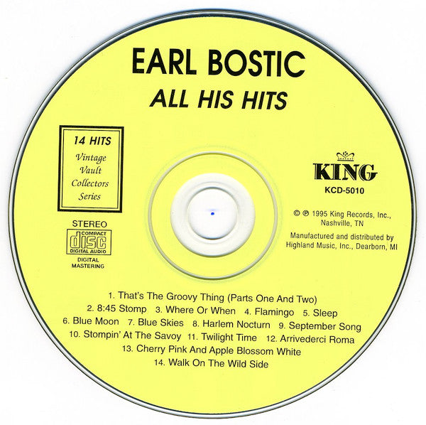 Earl Bostic : All His Hits (CD, Album, Comp)