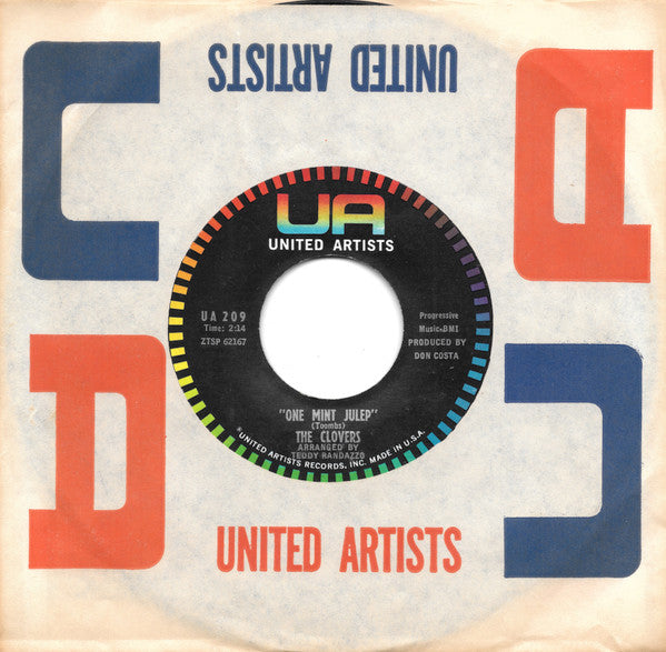 The Clovers : Lovey / One Mint Julep (7", Single, Styrene)